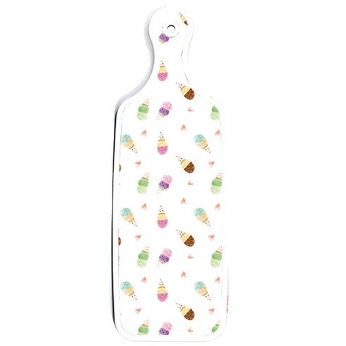 로엠디자인 양면 서빙도마 보드 분홍장미넝쿨, 분홍장미넝쿨 + 아이스크림, 1개