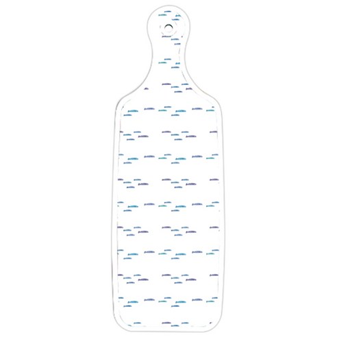 로엠디자인 양면 디자인 서빙 도마 보드 국화블루옥색, 파스텔물고기떼, 1개