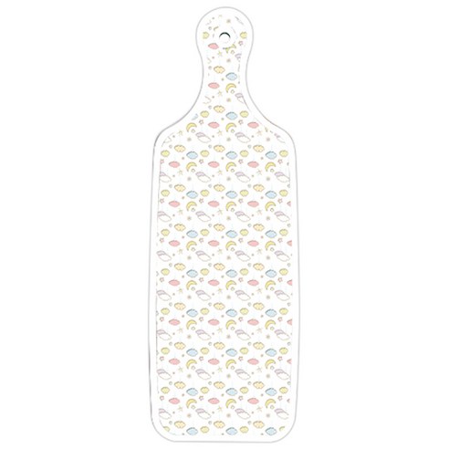 로엠디자인 양면 디자인 서빙 도마 보드 국화핑크분홍, 파스텔밤하늘, 1개