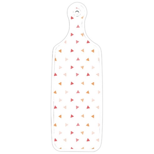 로엠디자인 양면 디자인 서빙도마 세모점, 행황색삼각패턴, 1개