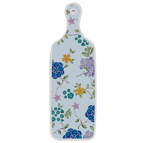 로엠디자인 양면 디자인 서빙 도마 보드 클래식플라워, 로맨틱블루floral비색, 1개