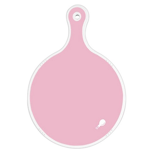 로엠디자인 양면 원형 서빙도마 분홍, 장미적색, 1개