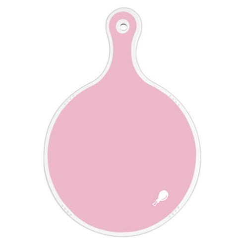 로엠디자인 양면 원형 서빙도마 분홍, 자색아트클립, 1개