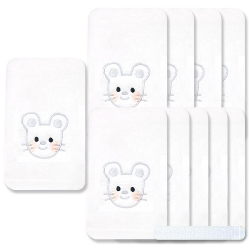 송월타월 열두간지 수건 130g 30수 면사 10p + 뷰티32 하얀색, 쥐, 1세트