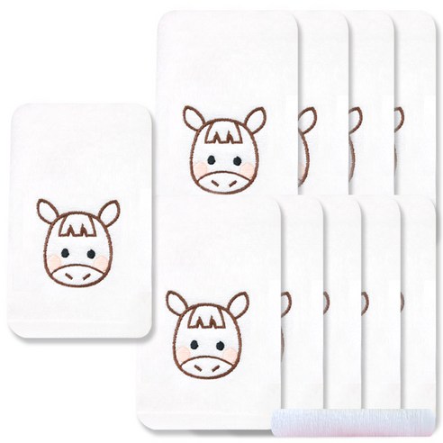 송월타월 십이지 수건 10p + CS38 수건 랜덤 발송, 말, 1세트