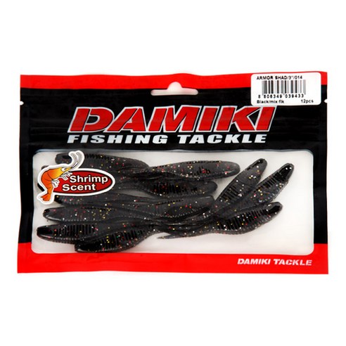 다미끼 아머 쉐드 3인치 루어미끼 12p, 014 BLACK MIX FLAKE, 2g