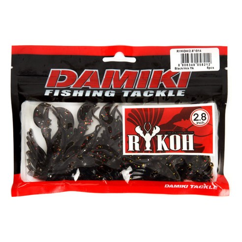 다미끼 라이코 2.8인치 루어미끼 6p, 014 BLACK MIX FLAKE, 7g