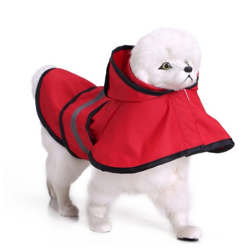 펫나인 반려동물 반사광 망토우비, 레드, 1개