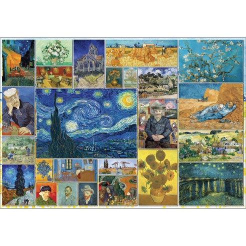 비엔퍼즐 고흐 컬렉션 직소퍼즐 10-061, 1000피스, 혼합 색상