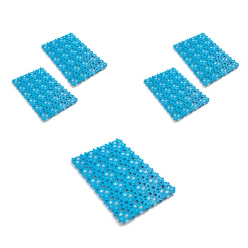 앤티스 주방용품 다용도 발매트 5p, 블루 하트