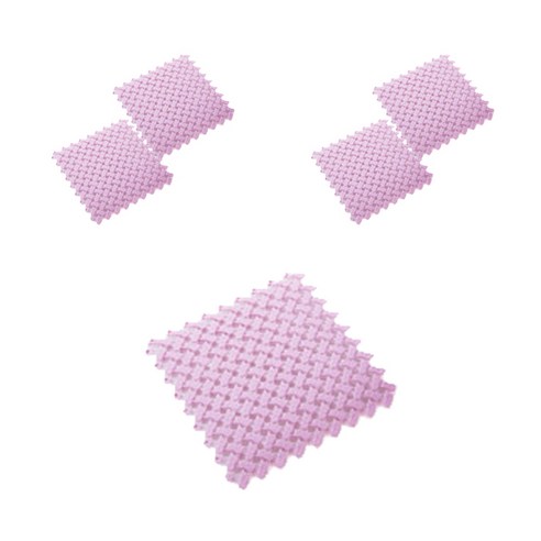 앤티스 주방용품 다용도 발매트 5p, 연분홍 격자