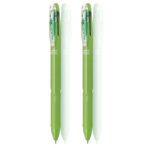 제브라 클립온 슬림 소프트 3C 3색펜 0.7mm, 라이트그린, 2개