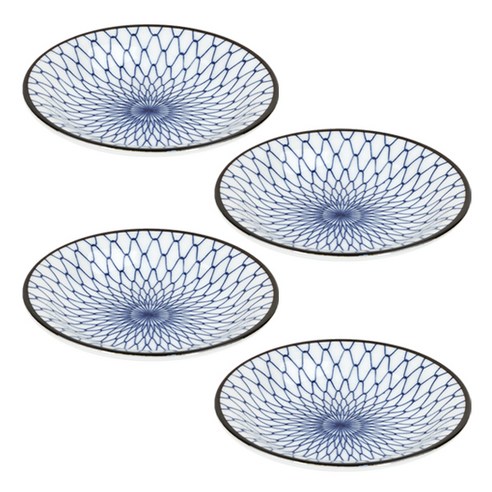 디어리빙 블루체인 접시 14cm, 4개입, 단품