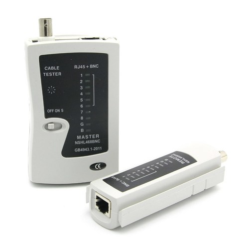 컴스 분리형 랜테스터기 RJ45 BNC BB125, 혼합 색상, 1세트