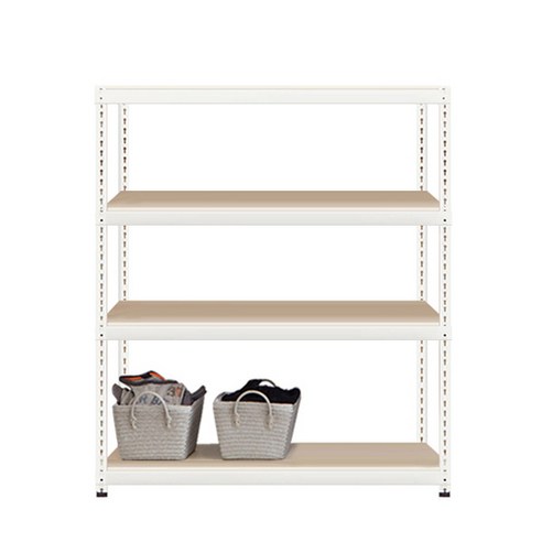 폴던스랙 쉽고 빠른 조립 스탠드선반 900 x 400 x 900 mm 4단, 화이트