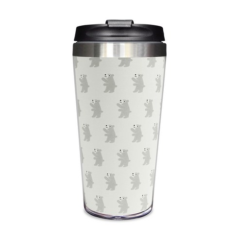 키친파이브 노르딕 스텐 텀블러, 폴라베어 아이보리, 450ml, 1개