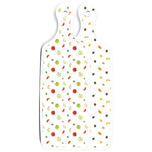 로엠디자인 양면 디자인 서빙보드 도마 도토리화이트보드, 사과씨, 1개