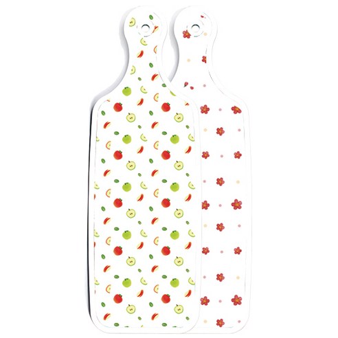 로엠디자인 양면 디자인 서빙보드 도마 장단색나팔꽃, 사과씨, 1개