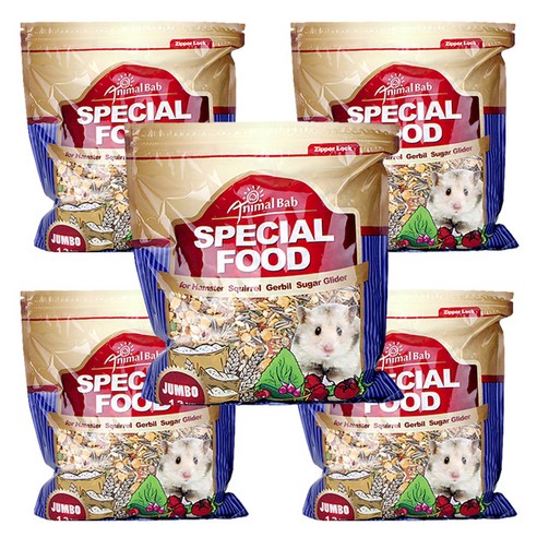 애니멀밥 PSP 점보 햄스터 사료, 1.3kg, 5개