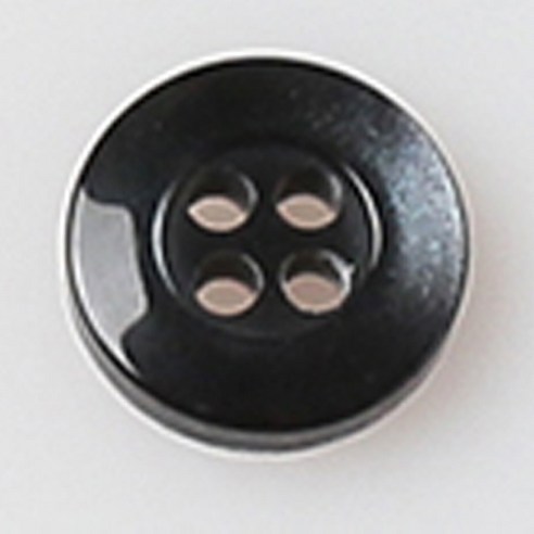 HR빅버튼 금잔화 단추 10mm, 블랙, 5개입