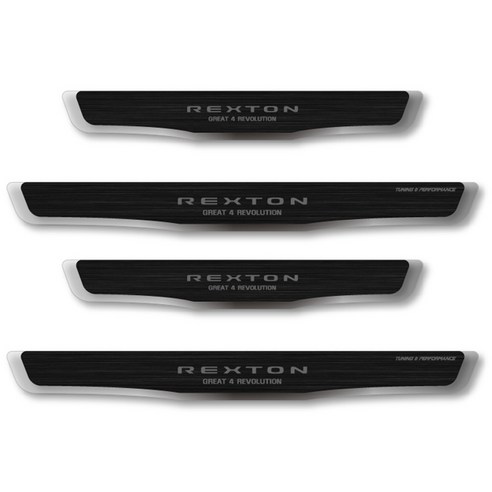 카컴 AL 헤어라인 클린 도어스커프 알루미늄타입, G4렉스턴, 블랙
