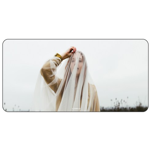 나노씨엔티 게이밍 디자인 데스크매트 120 x 60 cm, 베일쓴여인, 1개