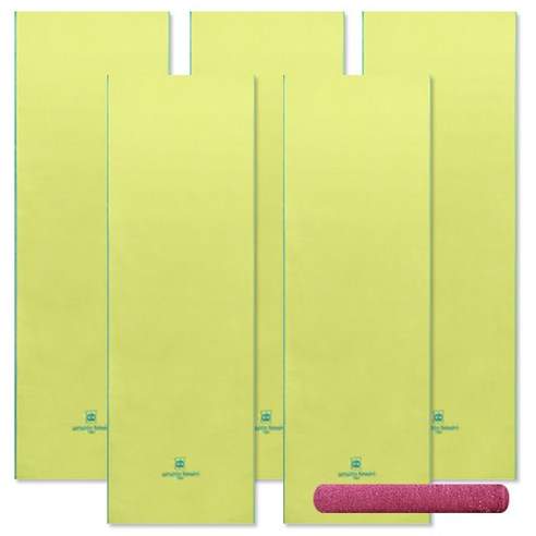 송월타월 비비드 스포츠31 타월 연두 5p + 진뷰티 타월 자주, 혼합 색상, 1세트