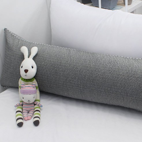 베드앤데코 쿨스킨 선염시어서커 바디필로우커버, 챠콜