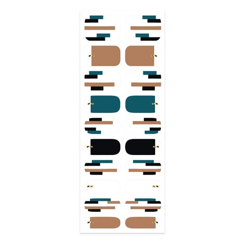 바바코코 젤네일스티커, 유니크블록 블루그린, 1개