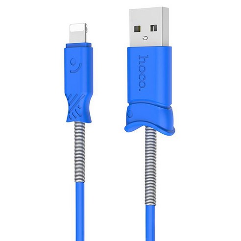 HOCO X24 APPLE 8PIN 고속충전 데이터 케이블, BLUE, 1개