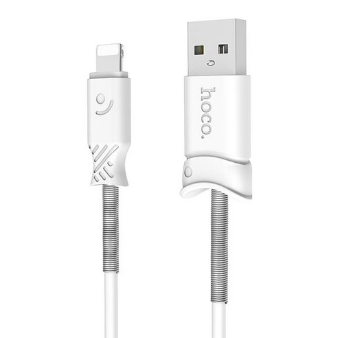 HOCO X24 APPLE 8PIN 고속충전 데이터 케이블, WHITE, 1개