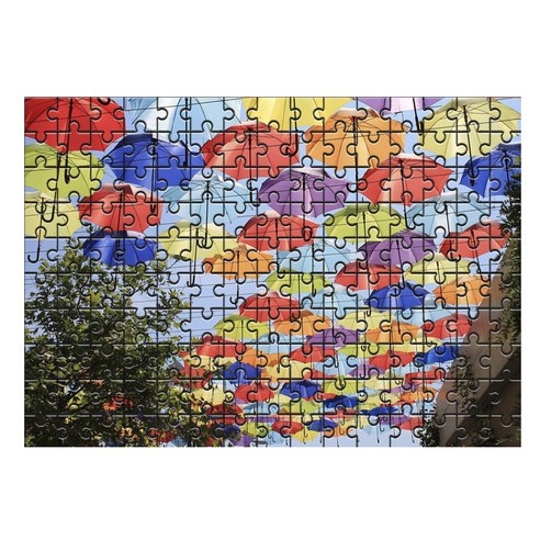 다모아 시험관 직소퍼즐, 150피스, 오데사하늘에수놓인우산들
