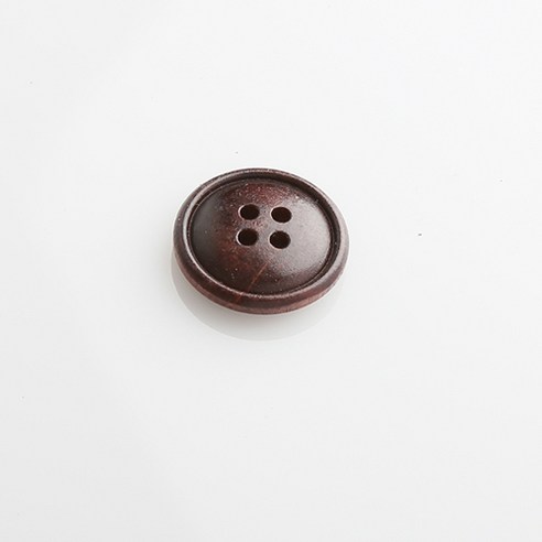 HR빅버튼 배꼽테 단추 25mm, 다크브라운, 4개입