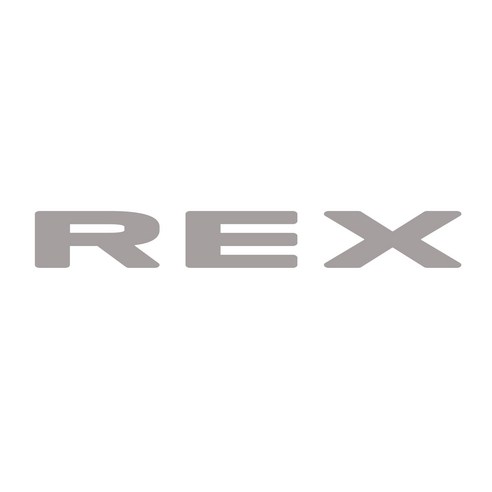 그리븐 쌍용 렉스턴 스포츠 닉네임 REX 데칼 후드 테일스티커 정자타입 10277, 미들 그레이, 1개