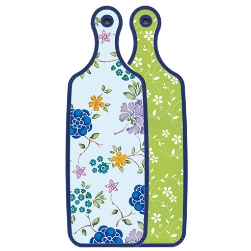 Loem 블루에디션 서빙도마 라인플라워그린, 로맨틱블루floral비색, 1개