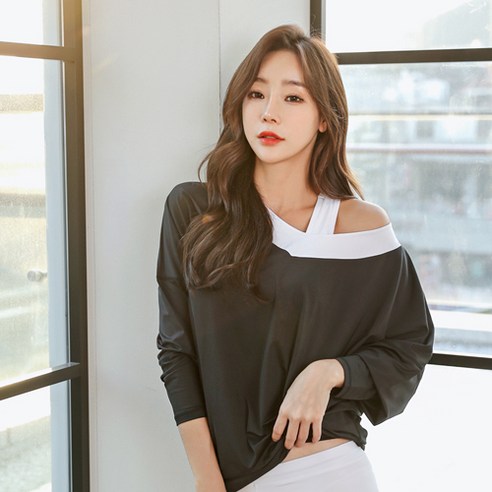 펀한커플 여성용 루즈핏 가오리 래쉬가드 B203