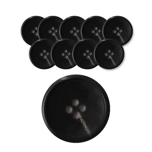 두양 패션포인트 카페인 무광단추 23mm, BK, 10개입