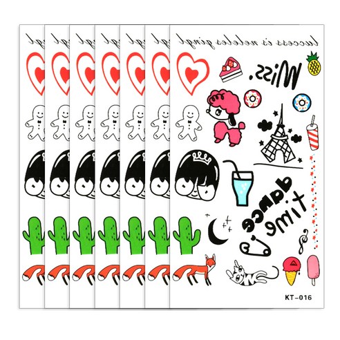 파티복닷컴 타투스티커, KT-016, 7개입