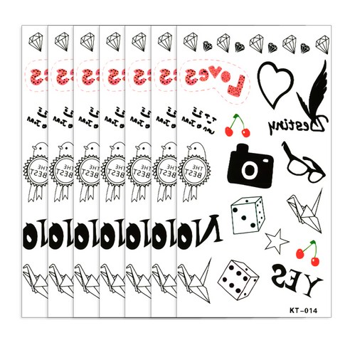 파티복닷컴 타투스티커, KT-014, 7개입