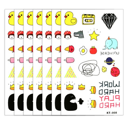 파티복닷컴 타투스티커, KT-008, 7개입