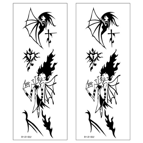 파티복닷컴 레터링 타투스티커, 2개입, B-LD052