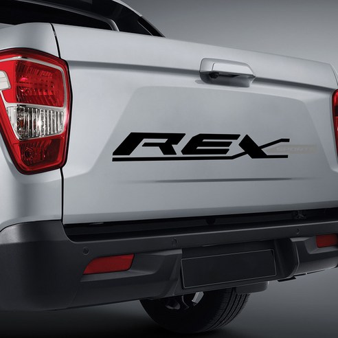 그리븐 렉스턴스포츠 닉네임 REX 데칼 스티커 70cm, 무광블랙 + 미들그레이, 2개입