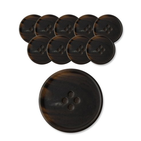 패션포인트 스텝단추 23 mm, DBR, 10개