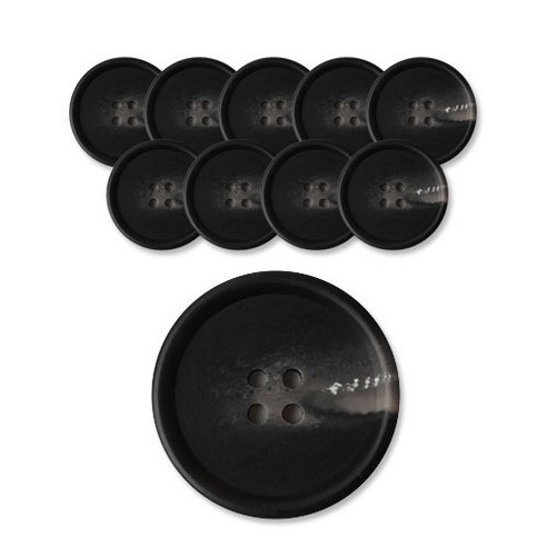 패션포인트 포멀 단추 무광 21mm, BK, 10개입