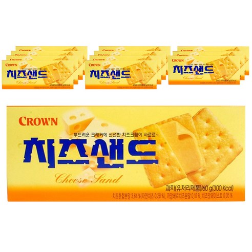 크라운 치즈샌드, 60g, 12개