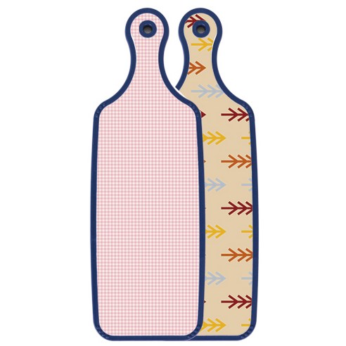 로엠디자인 블루에디션 양면 서빙도마 소나무두목색, 훈색체크, 1개