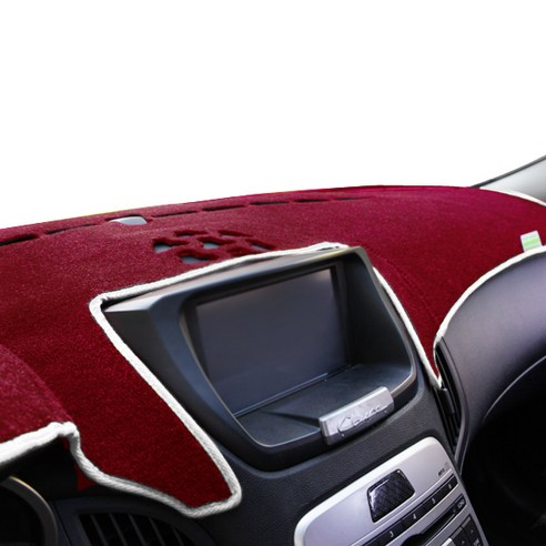 본투로드 에코 차량용 대쉬보드커버 와인 원단 화이트 라인 + DUB 종이 방향제, 구형 I30CW 2008년~2011년(상단네비)