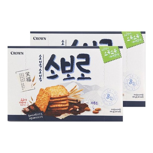 크라운 소복소복소보로 과자, 240g, 2개