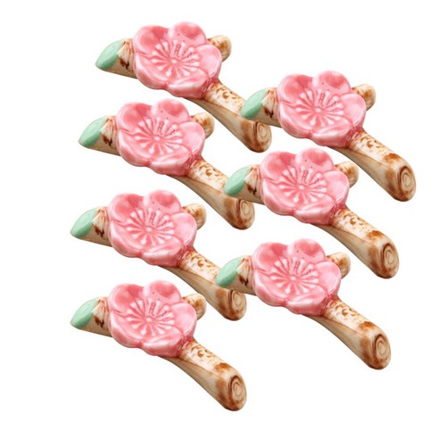 앤티스 주방용품 세라믹 젓가락 거치대, 꽃, 7개입