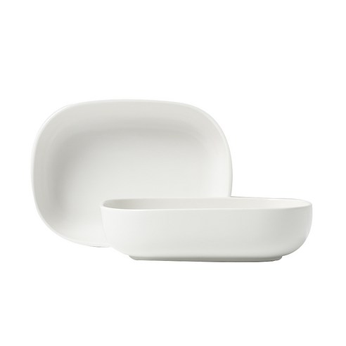 보울보울 레트로라인 오발볼 18cm, 밀크화이트, 2개입